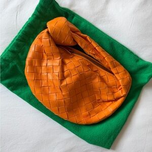 Bottega Veneta Orange Woven Mini Bag